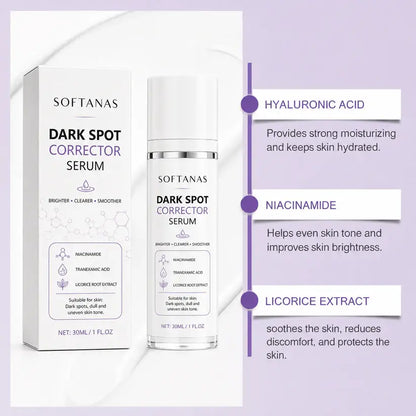 🔥Limited Time Offer🔥SOFTANAS Advanced Dark Spot Corrector Serum -Multi-Correction Brightening Formulafor Sun Spots, Age Spots, and Melasma