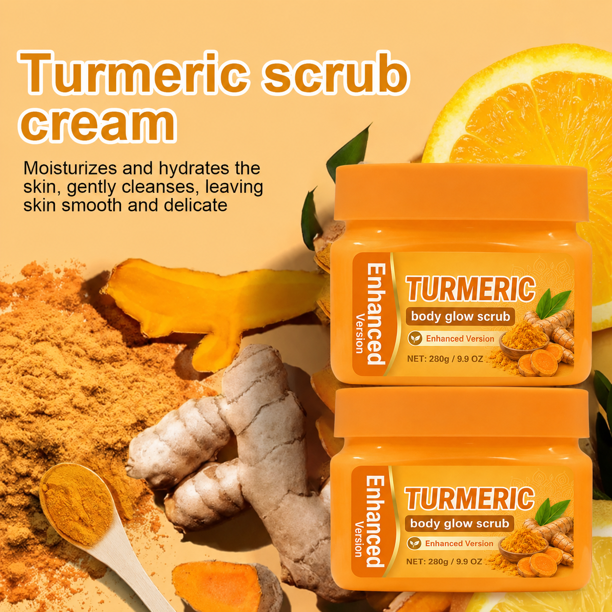 🌿Turmeric Nourishing Scrub – Gentle Exfoliation & Deep Hydration for Radiant Skin