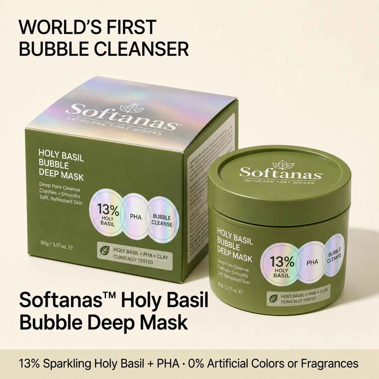 Softanas™ - Holy Basil Bubble Deep Mask