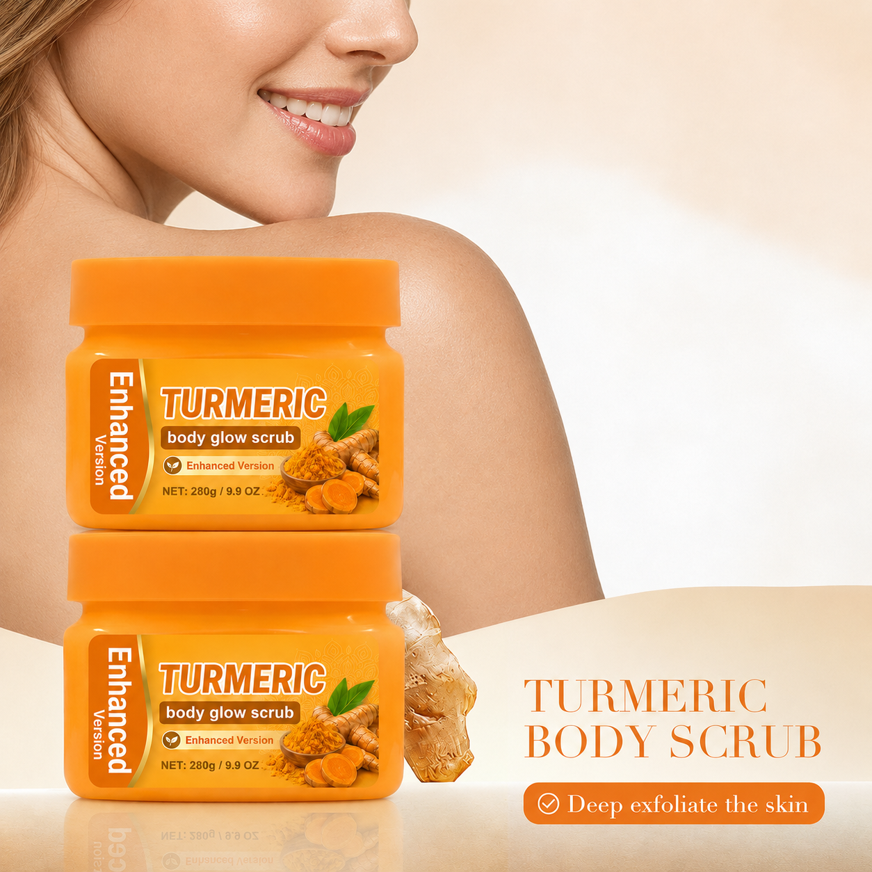 🌿Turmeric Nourishing Scrub – Gentle Exfoliation & Deep Hydration for Radiant Skin