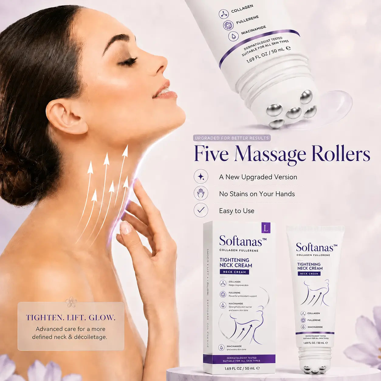 Softanas™ Instant Neck Lift Cream — 🧴 Infused with Retinol & Hyaluronic Acid | Firms the Neck, Reduces Wrinkles & Double Chin