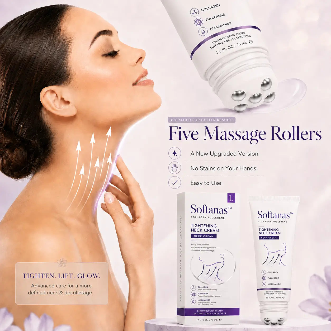 ✨ Softanas™ Instant Neck Lift Cream — 🧴 Infused with Retinol & Hyaluronic Acid | Firms the Neck, Reduces Wrinkles & Double Chin
