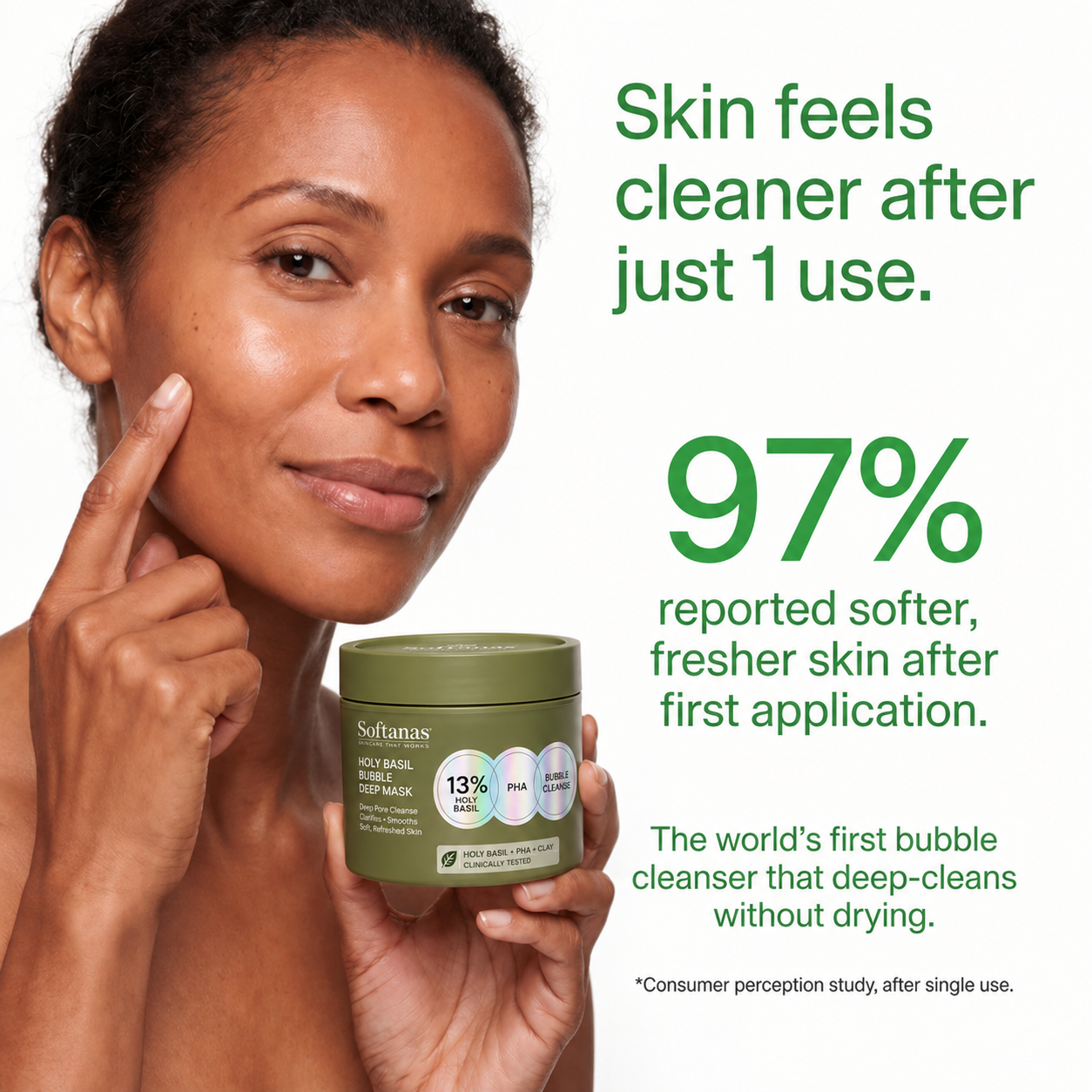 Softanas™ - Holy Basil Bubble Deep Mask