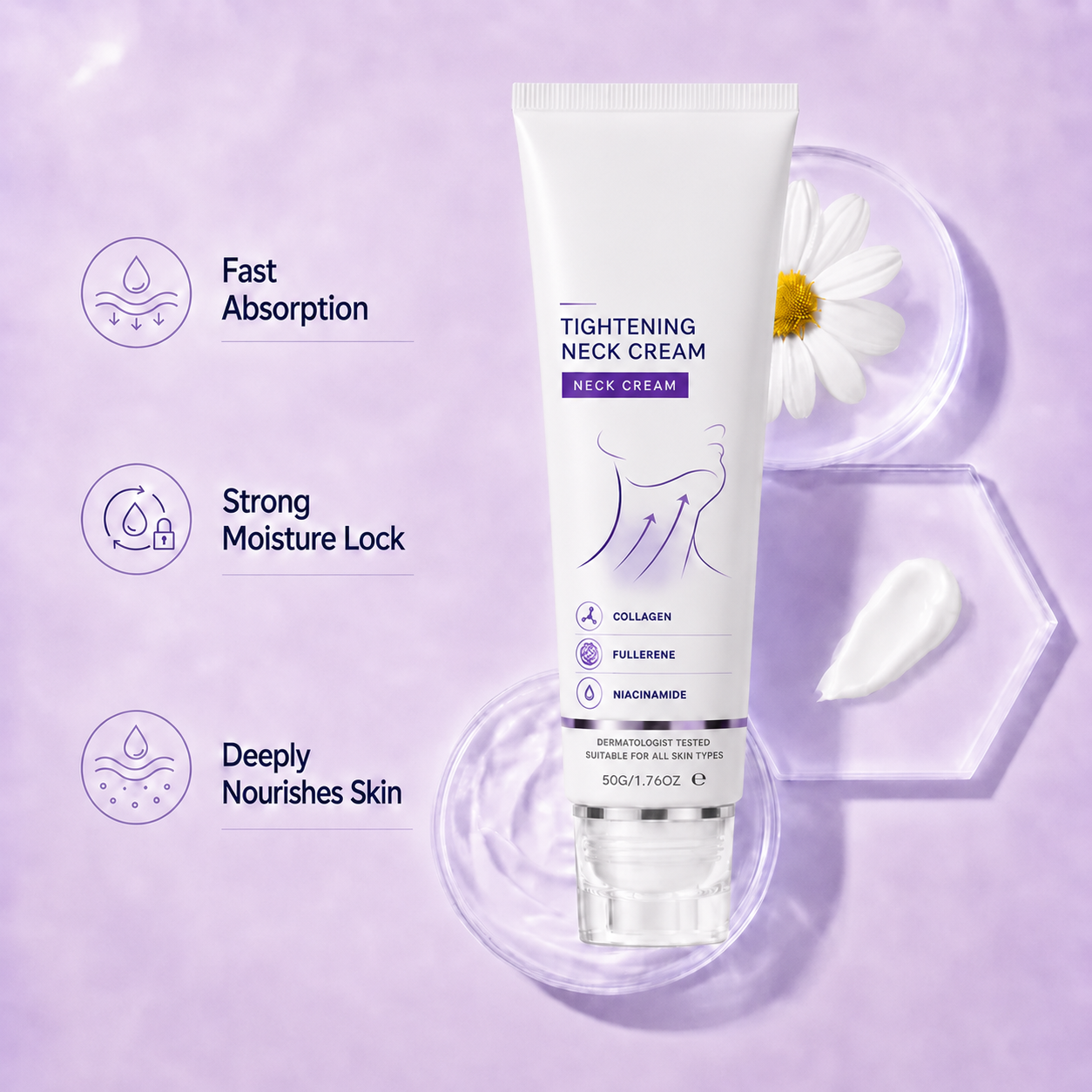 Instant Neck Lift Cream — 🧴 Infused with Retinol & Hyaluronic Acid | Firms the Neck, Reduces Wrinkles & Double Chin