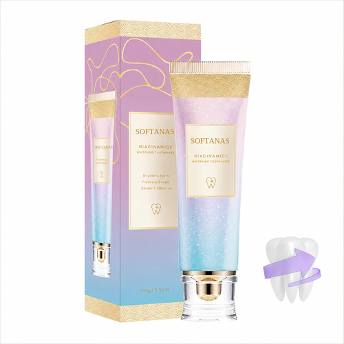 SOFTANAS Triple Fluoride-Free Whitening Niacinamide Toothpaste